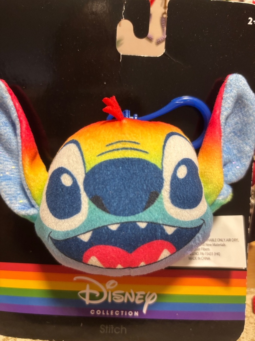 Disney Rainbow Stitch Plush Keychain 🆕 - Picture 2 of 3